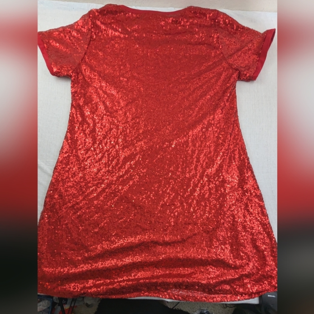 Southern Stitch NWT Red Sequin Dress Holiday Party Evening Large